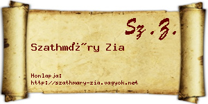Szathmáry Zia névjegykártya